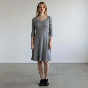 Premise Dresses Knit Sweater Dress Cashmere Blend Taupe Classic Minimalist Small